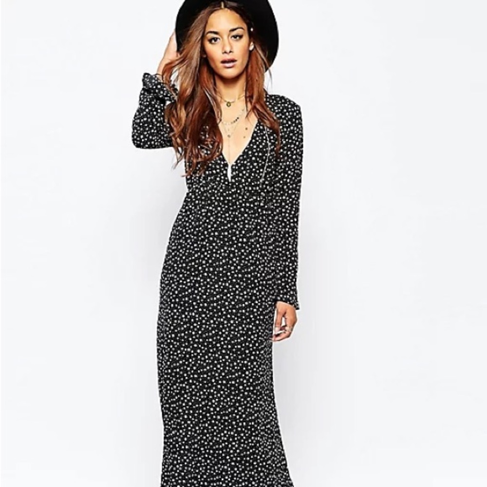Missguided Plunge Boho Maxi Dress